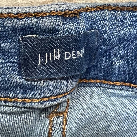 J. Jill Denim High Rise Straight Leg Cropped Jeans Blue Stretch Womens Size 8 - Picture 9 of 14